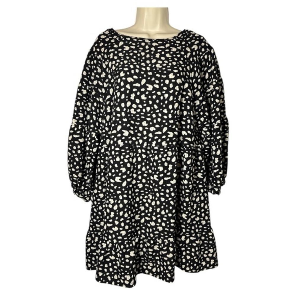Oddi Chic Black and White Patterned Dress S/M